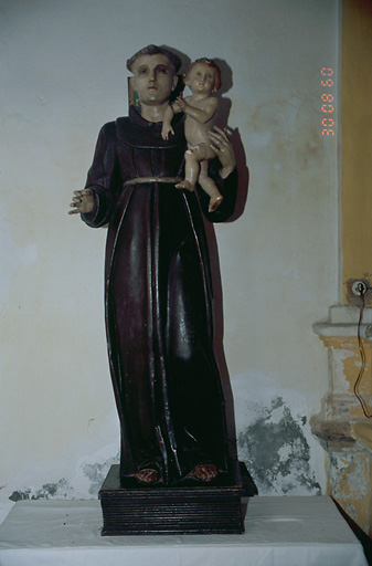 Statue (petite nature) : Saint Antoine de Padoue et l'Enfant Jésus