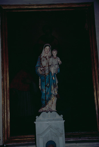 Tableau d'autel : Apparition de l'Immaculée Conception à saint Charles Borromée et saint Antoine de Padoue