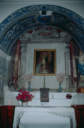 Autel, retable (autel secondaire de la confrérie du Rosaire)