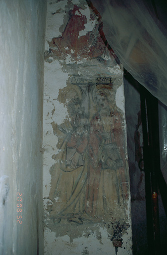 Peinture monumentale : Saint Mathieu et saint Thomas, figures, ornementation