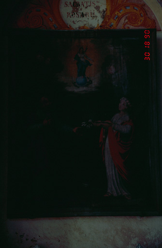 Tableau d'autel : Apparition de l'Immaculée Conception à saint Pierre et sainte Ursule