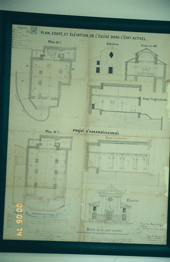 Plan de 1864 signé François-Xavier De Luzi (architecte).