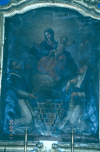 Tableau d'autel : Donation du Rosaire