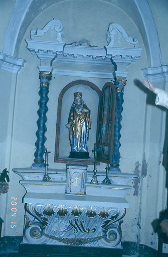 Ensemble de l'autel secondaire de la Vierge du Sacré-Coeur