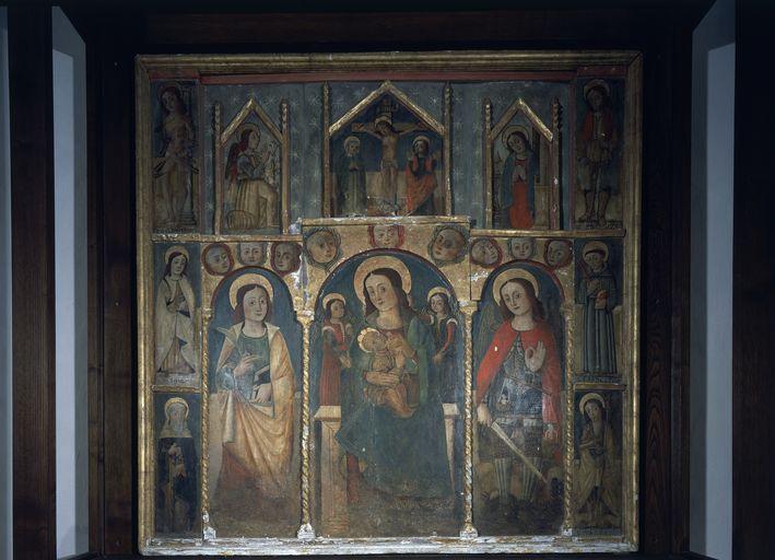 Retable : Vierge à l'Enfant entourée de saints