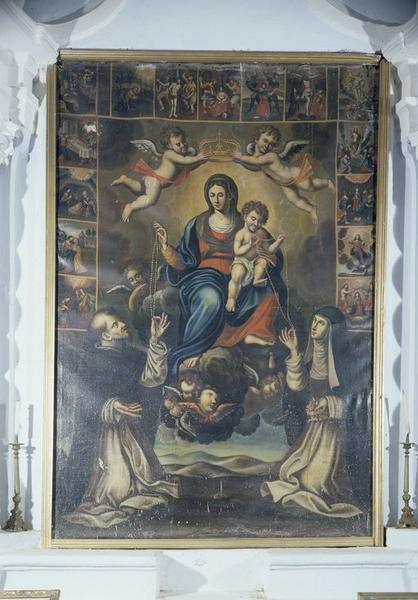 Tableau d'autel : Donation du Rosaire