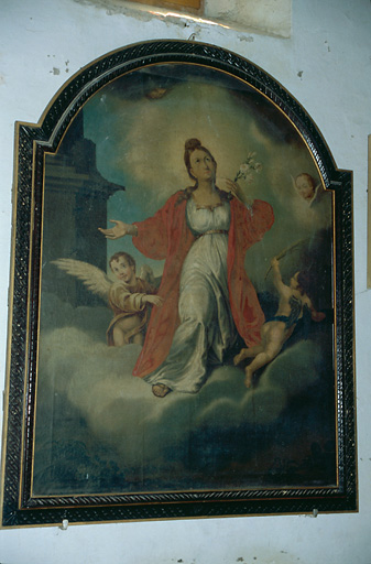 Tableau : Ravissement de sainte Dévote (?)