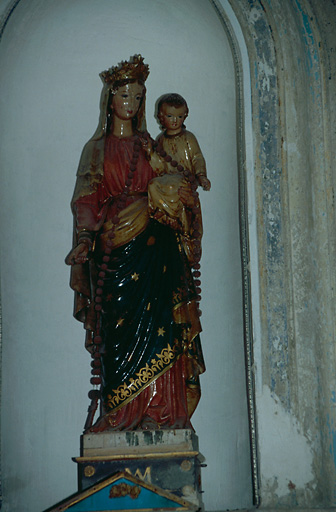 Statue (petite nature) : Vierge du Rosaire