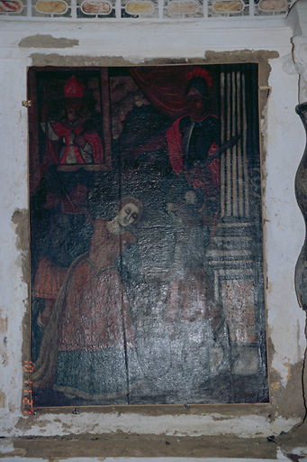 Tableau d'autel : Martyre de sainte Dévote