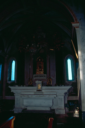 Ensemble de l'autel secondaire de la Vierge à l'Enfant