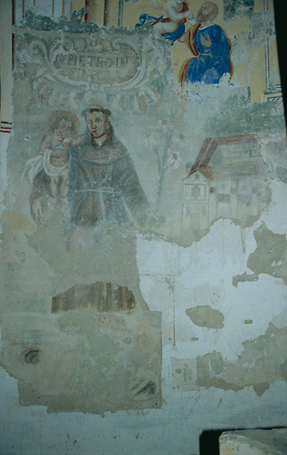 Peintures monumentales : Saint Antoine de Padoue et l'Enfant Jésus, saint Pierre aux liens, ornementation