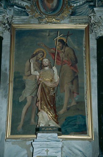 Tableau d'autel : Baptême du Christ