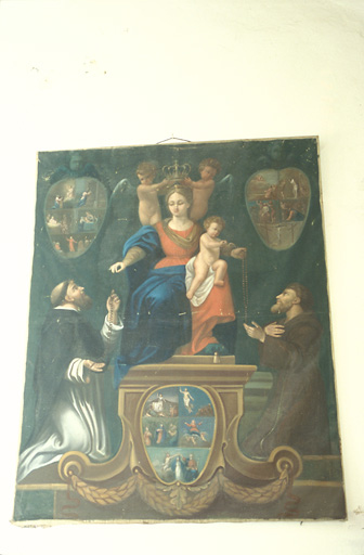 Tableau d'autel : Donation du rosaire