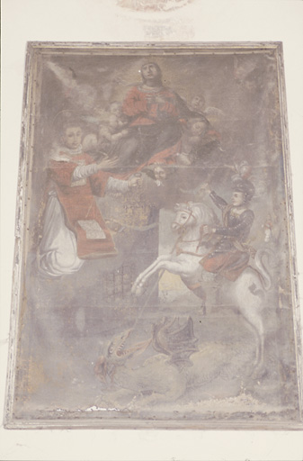 Tableau : Assomption, saint Georges libérant la princesse de Trébizonde, saint Léonard, patron des prisonniers