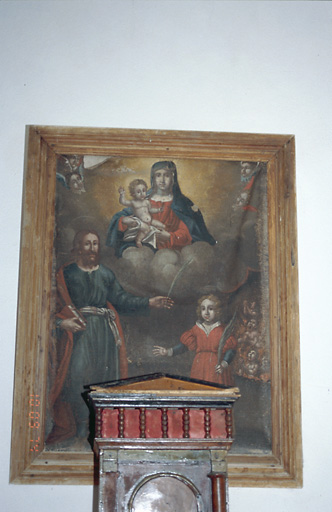 Tableau : Intercession de la Vierge à l'Enfant en faveur des Ames du Purgatoire