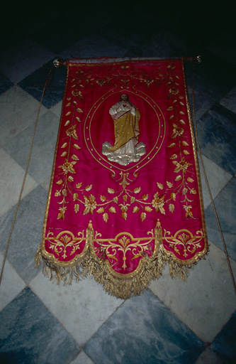 bannière de procession du Sacré-Coeur