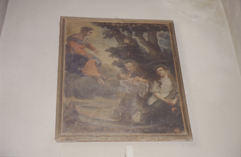 Tableau : Remise de l'Enfant Jésus à saint Félix de Cantalice par la Vierge