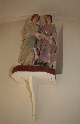 Groupe sculpté : Tobie et l'Ange