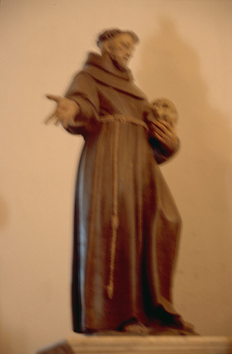 Statue (petite nature, en pendant) : Saint François d'Assise