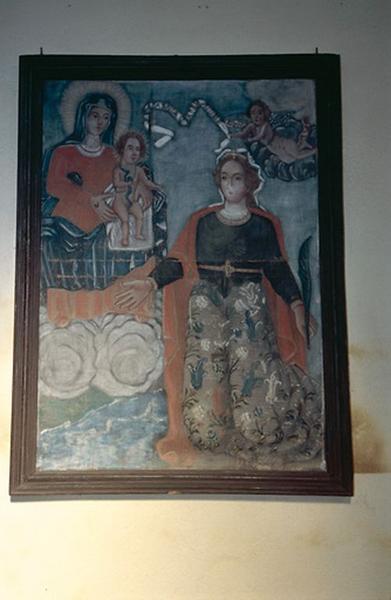 Tableau : Vierge à l'Enfant et sainte Réparate