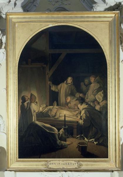 Tableau d'autel : Mort de saint Bruno