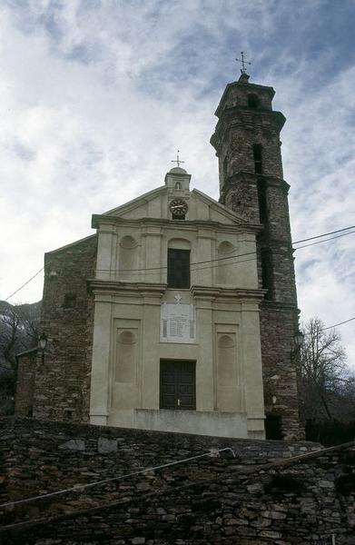 Elévation antérieure et tour clocher.