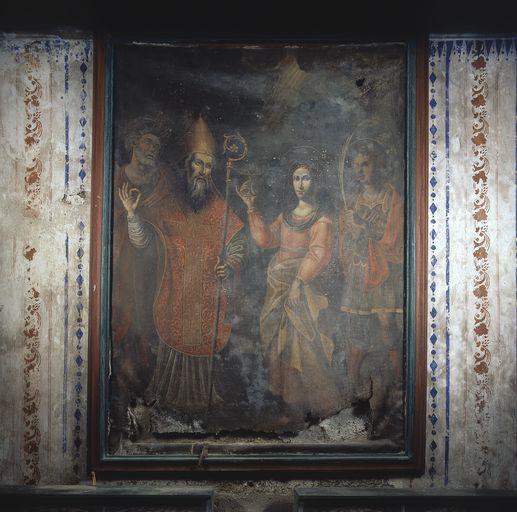 Tableau d'autel : Saint André, saint Blaise, sainte Lucie et saint Pancrace