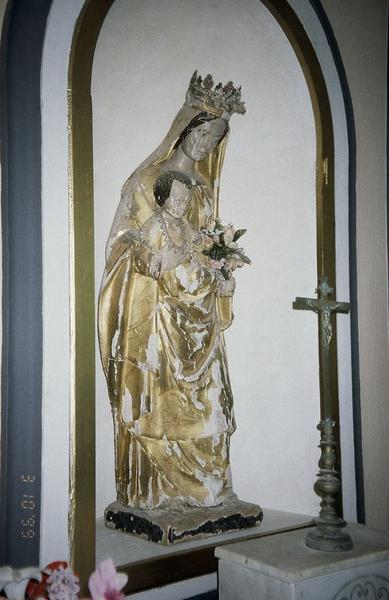 Statue (petite nature) : Vierge à l'Enfant, dite Notre-Dame du Mont Carmel