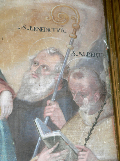 Détail des saints Benoît et Albert.