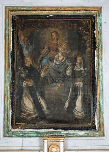 Tableau d'autel : Donation du Rosaire