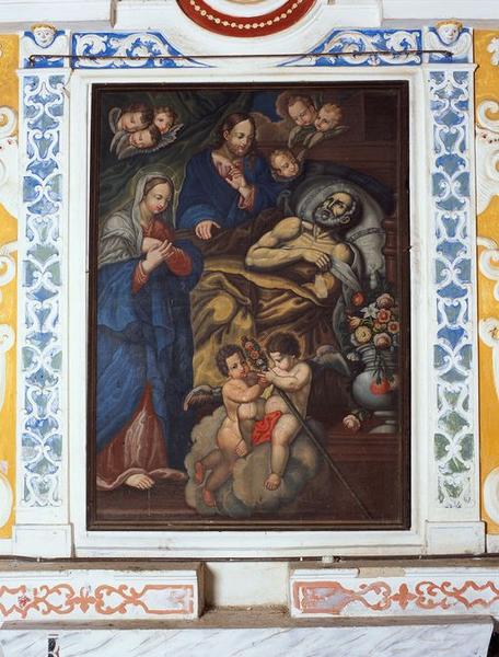 Tableau d'autel : Mort de saint Joseph