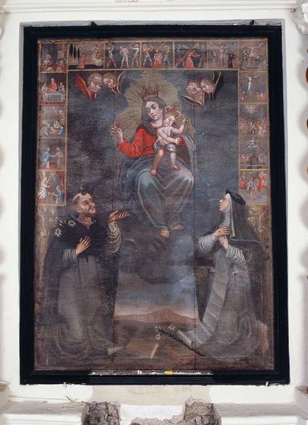 Tableau d'autel : Donation du Rosaire