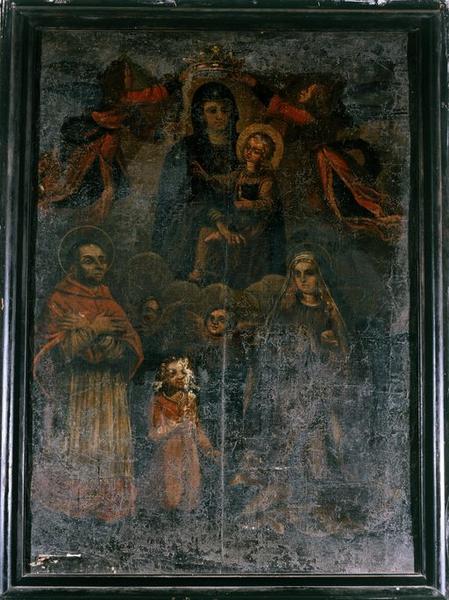 Tableau : Apparition de la Vierge à l'Enfant à saint Charles Borromée, saint Cyr et sainte Julitte