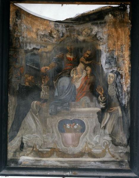 Tableau d'autel : Donation du Rosaire