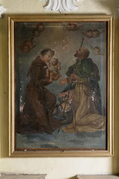 Tableau d'autel : Saint Antoine de Padoue et saint Roch