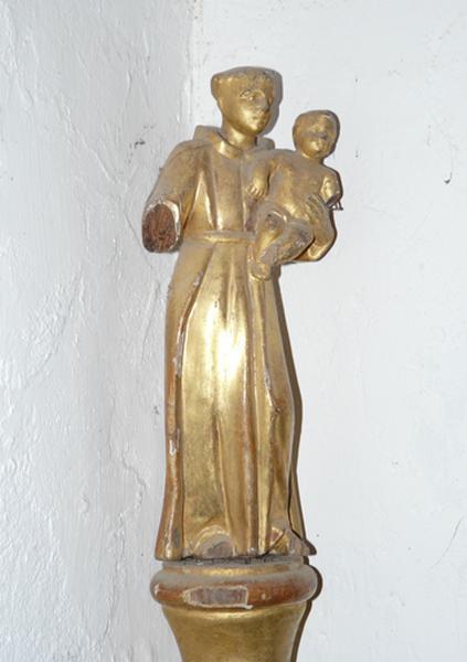 Détail d'un pommeau : Saint Antoine de Padoue et l'Enfant Jésus (modèle No 6).