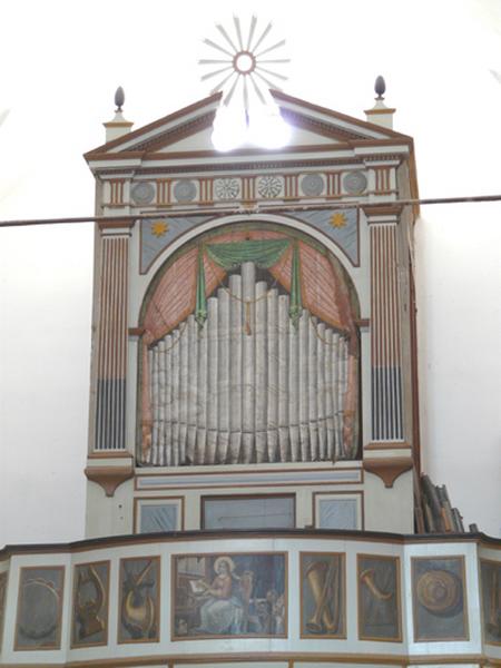 Orgue de tribune : buffet d'orgue ; tribune d'orgue