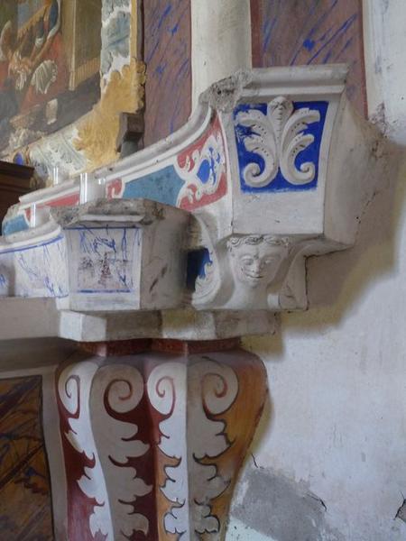 Détail des gradins d'autel