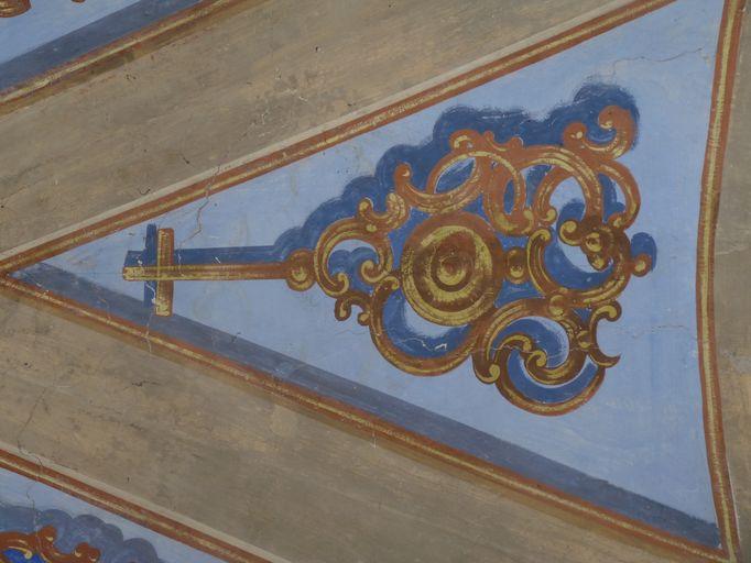 Détail du décor peint ornant le choeur.