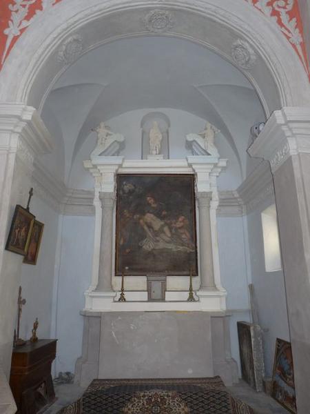 Ensemble de l'autel secondaire de saint Jean-Baptiste actuellement de la Vierge de Pitié