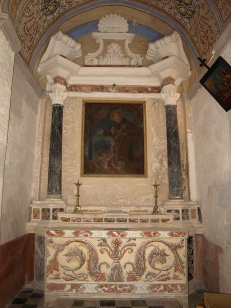 Ensemble de l'autel secondaire de saint Pierre d'Alcantara