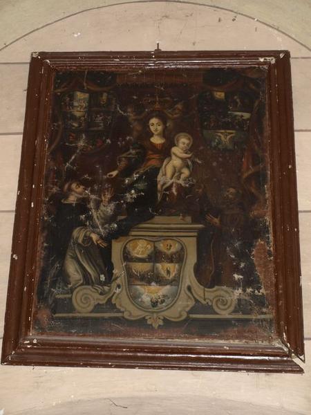 Tableau : Donation du Rosaire à saint Dominique et à saint François