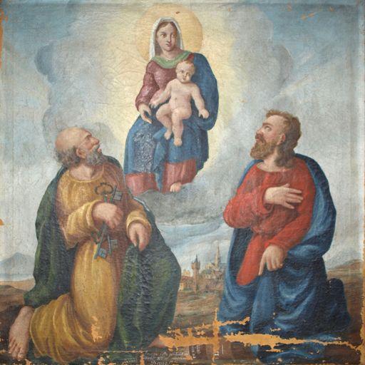 Tableau : Saint Pierre et saint Paul aux pieds de la Vierge à l'Enfant
