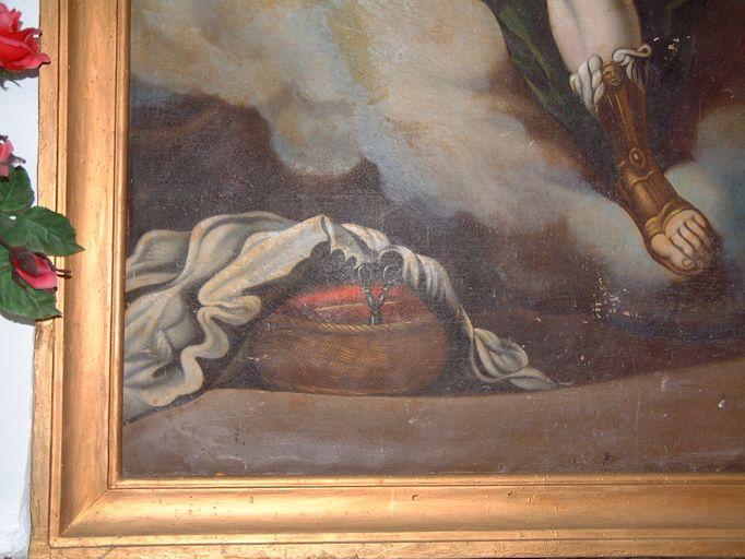 Détail au registre inférieur de la toile.