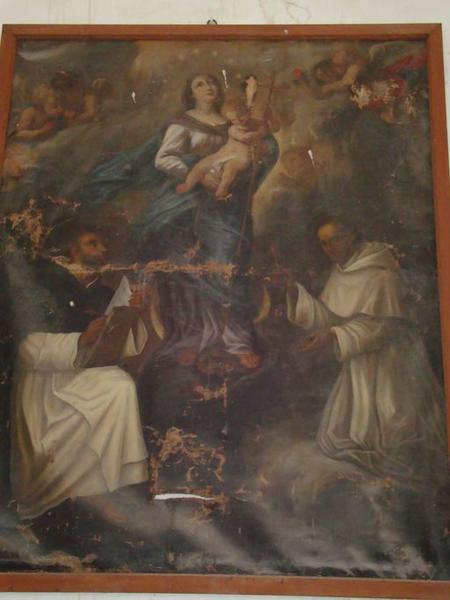 Tableau : Vierge à l'Enfant, saint Dominique, saint Bruno