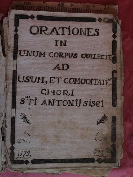 Livre manuscrit : prières à l'usage des religieux de Saint Antoine de Sisco