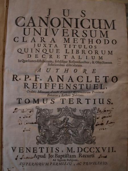 Livre (No 3) : Jus Canonicum