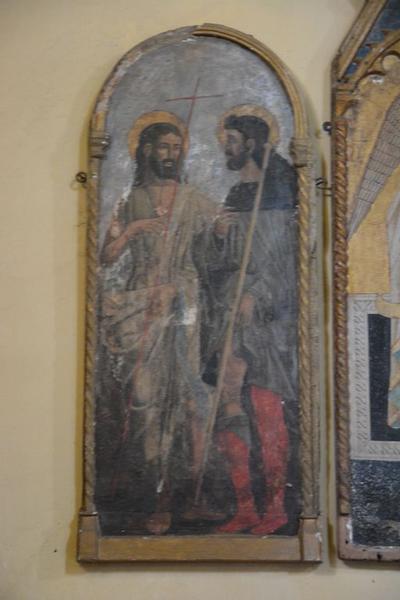 Vue d'ensemble du panneau latéral gauche, représentant saint Jean-Baptiste et saint Roch. - © Collectivité Territoriale de Corse