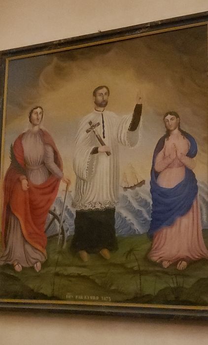 Tableau : sainte Catherine d'Alexandrie et saint François Xavier