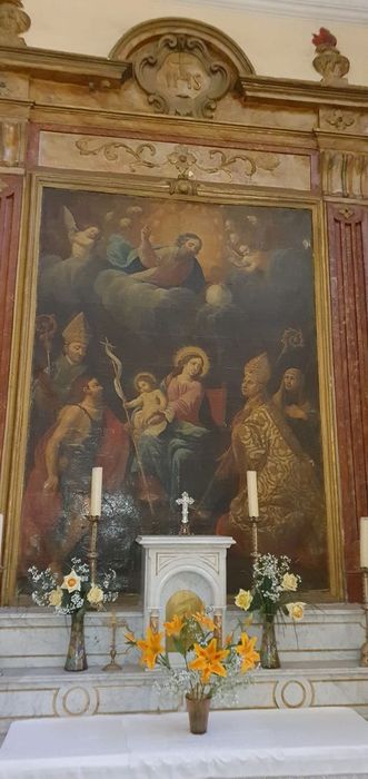 tableau : Vierge à l'Enfant entourée de saints